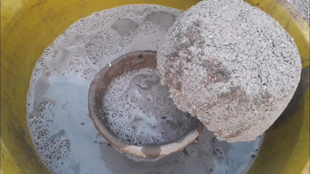 Favorite sand bajri texture crumbling in pot tub water + dry floor asmr crumbling video 💦🤤😴