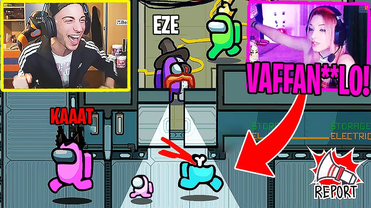 200IQ SCAMMO L'IMPOSTORE e KAAAT SCLERA su AMONG US! (100% EPICO)