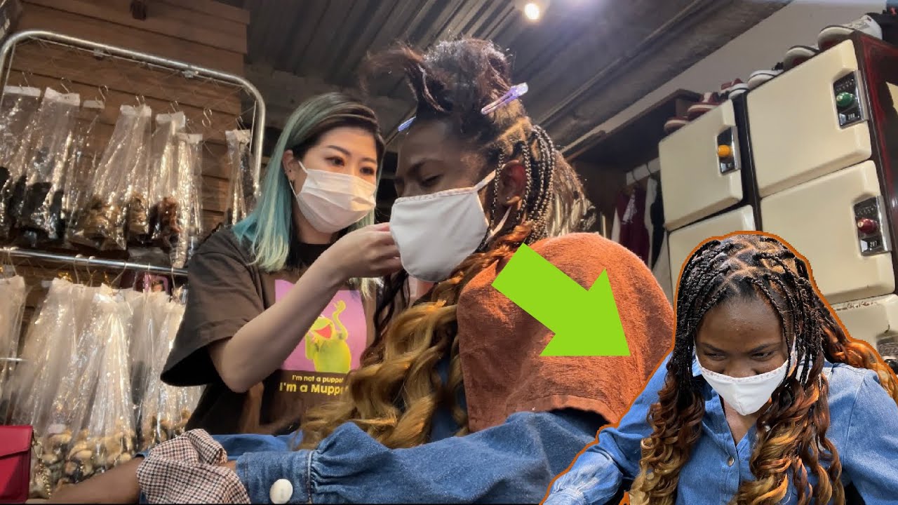 First time braiding hair in Japan || living in Japan 🇯🇵