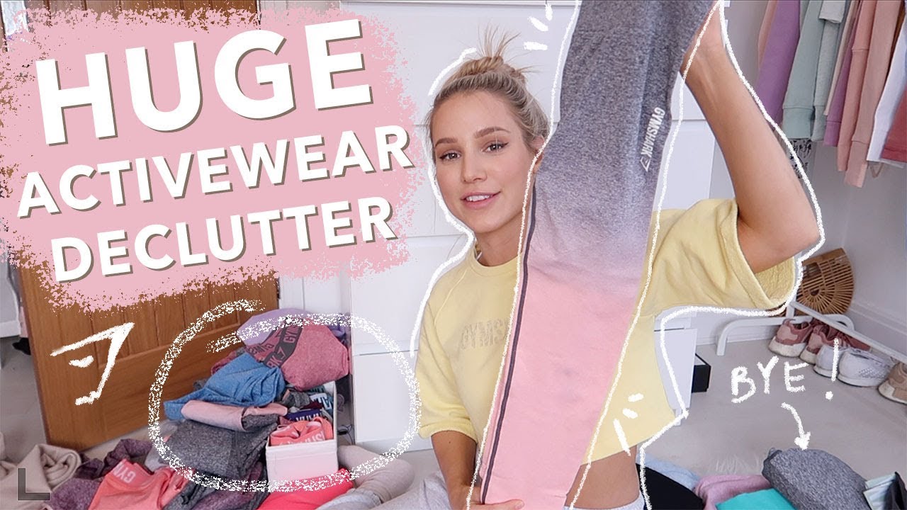 DECLUTTERING MY WORKOUT CLOTHES *EXTREME* | KonMari Method | Whitney Simmons x Gymshark Giveaway!