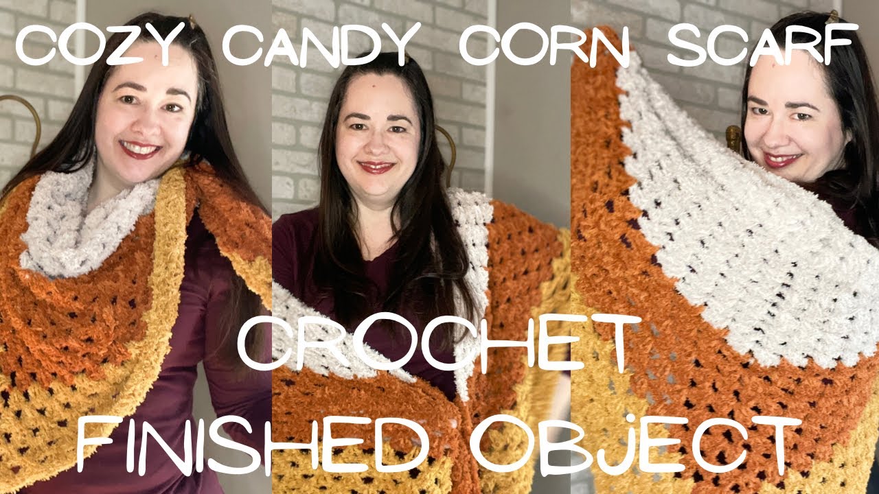 Candy Corn Crochet Scarf - Just Yarn Plush (Dollar Tree DIY)