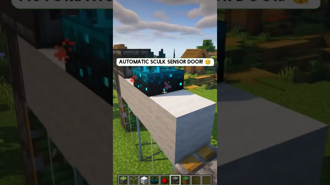 Automatic Sculk Sensor Door! #shorts
