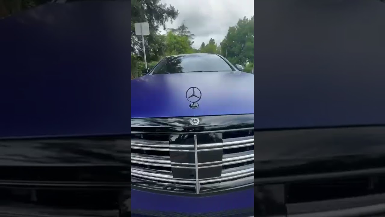 Mercedes S Class re wrapped in Satin Blue  by Cardini Motorsport