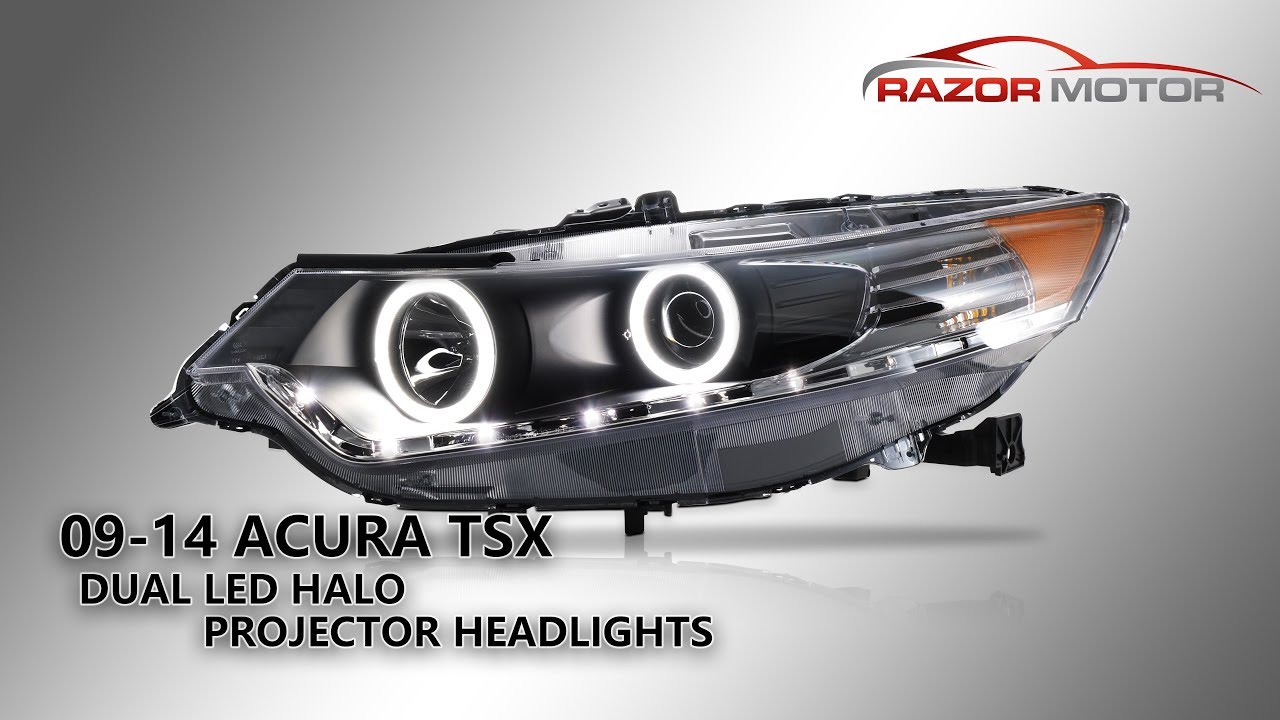 2009-2014  Acura TSX Projector Headlights Black