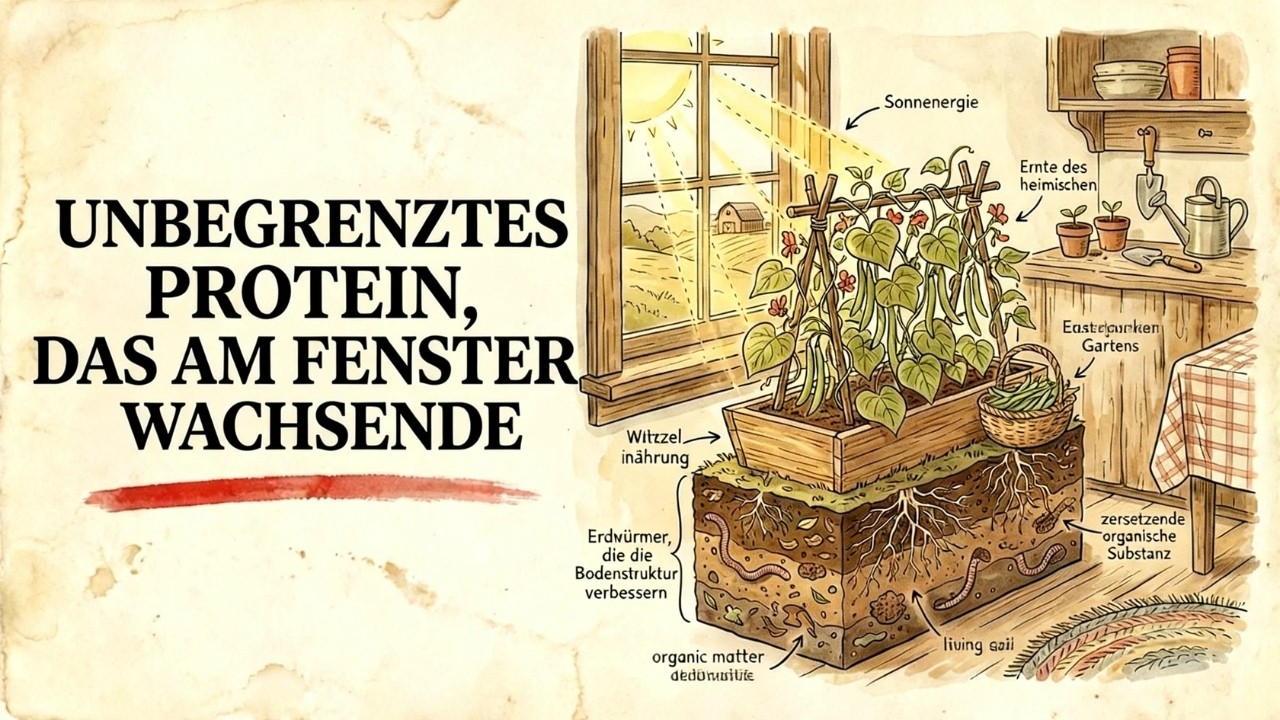Mehr Protein anbauen als Rindfleisch. Kein Boden. Die 5-Minuten-Fensterkasten-Methode.