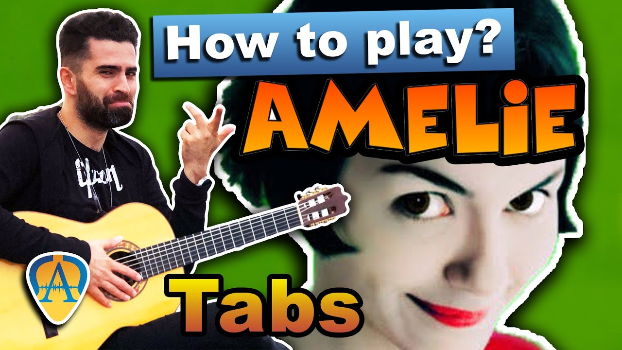 How to play Amelie ( COMPTINE D'UN AUTRE ETE) by Yann Tiersen? Slowly with note and tab