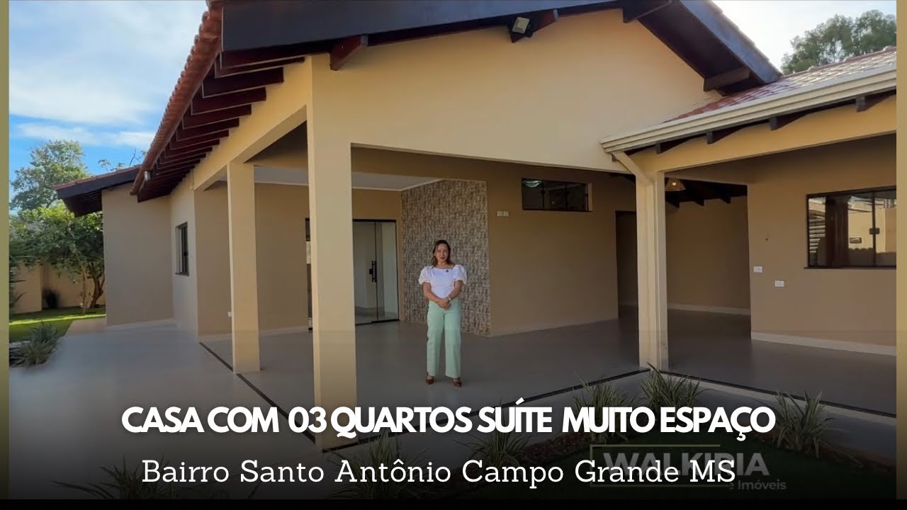 CASA À VENDA 03 QUARTOS SUÍTE MUITO ESPAÇO BAIRRO SANTO ANTÔNIO-CAMPO GRANDE MS