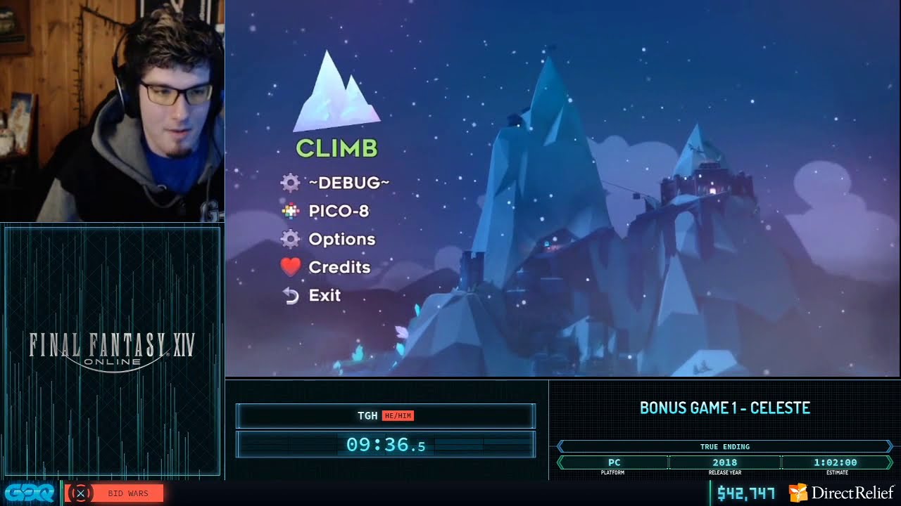 Celeste by TGH in 56:54 - Corona Relief Done Quick