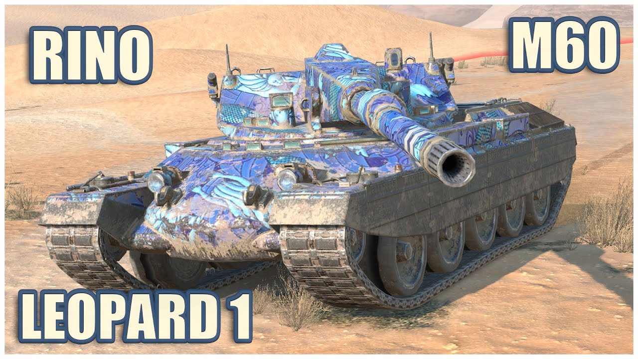 Rinoceronte, M60 & Leopard 1 • WoT Blitz Gameplay