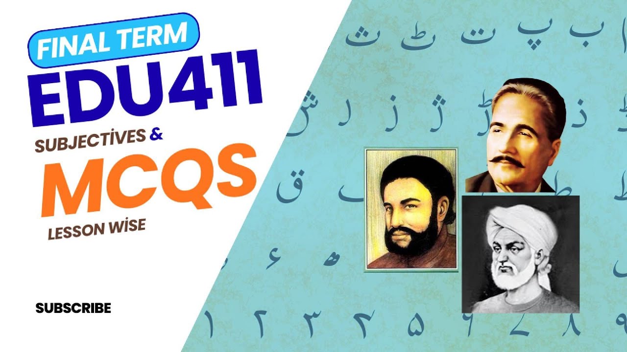 EDU-411 Final Term MCQs  | Lessons 23–45 |  | VU Exam Preparation