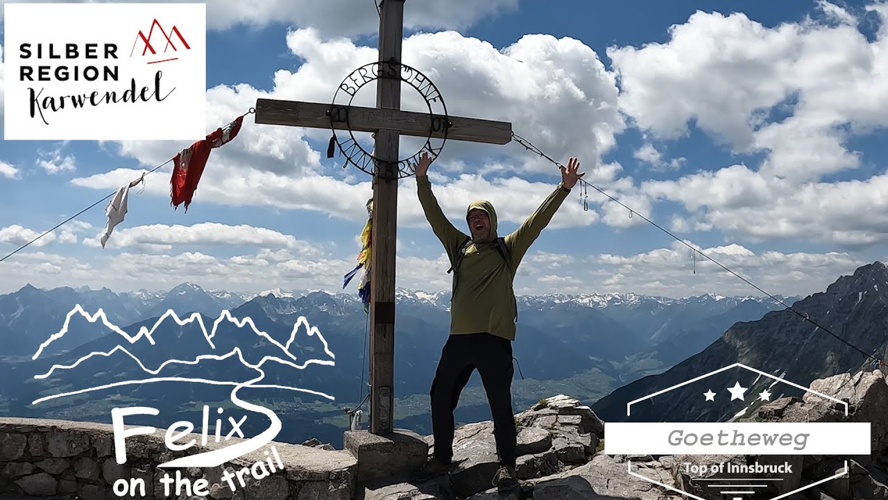 Tirol: Top of Innsbruck: Goetheweg mit Hund auf über 2000m - Steig mit Aussicht - Abbruch