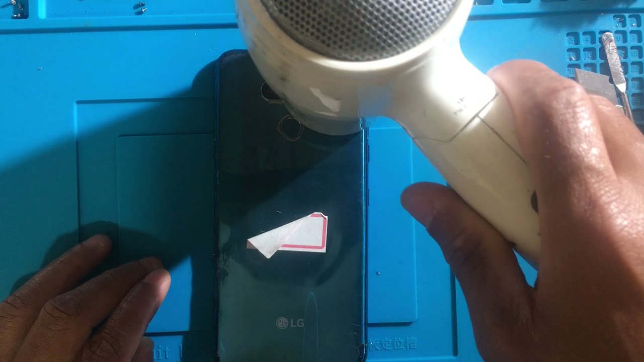 como trocar a tela do lg k12 prime - frontal completa display e touch