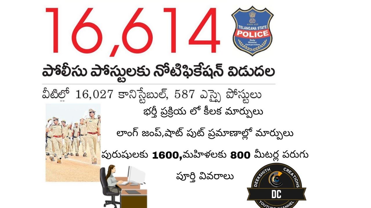 TS Police Jobs Notification || TSLPRB Police Recruitment 2022 || Telangana Police Vacancy