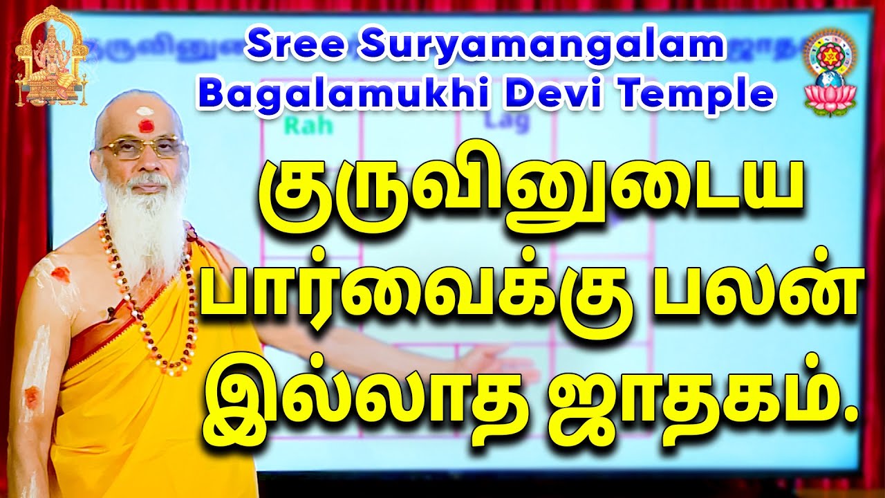 குருவினுடைய பார்வைக்கு பலன் இல்லாத ஜாதகம்.