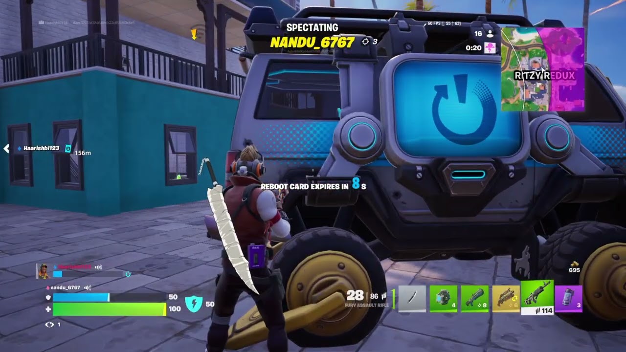 Playing with a friend on fornite