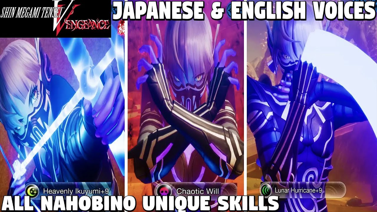 Shin Megami Tensei 5 Vengeance - ALL Nahobino Unique Skills Japanese & English Voices