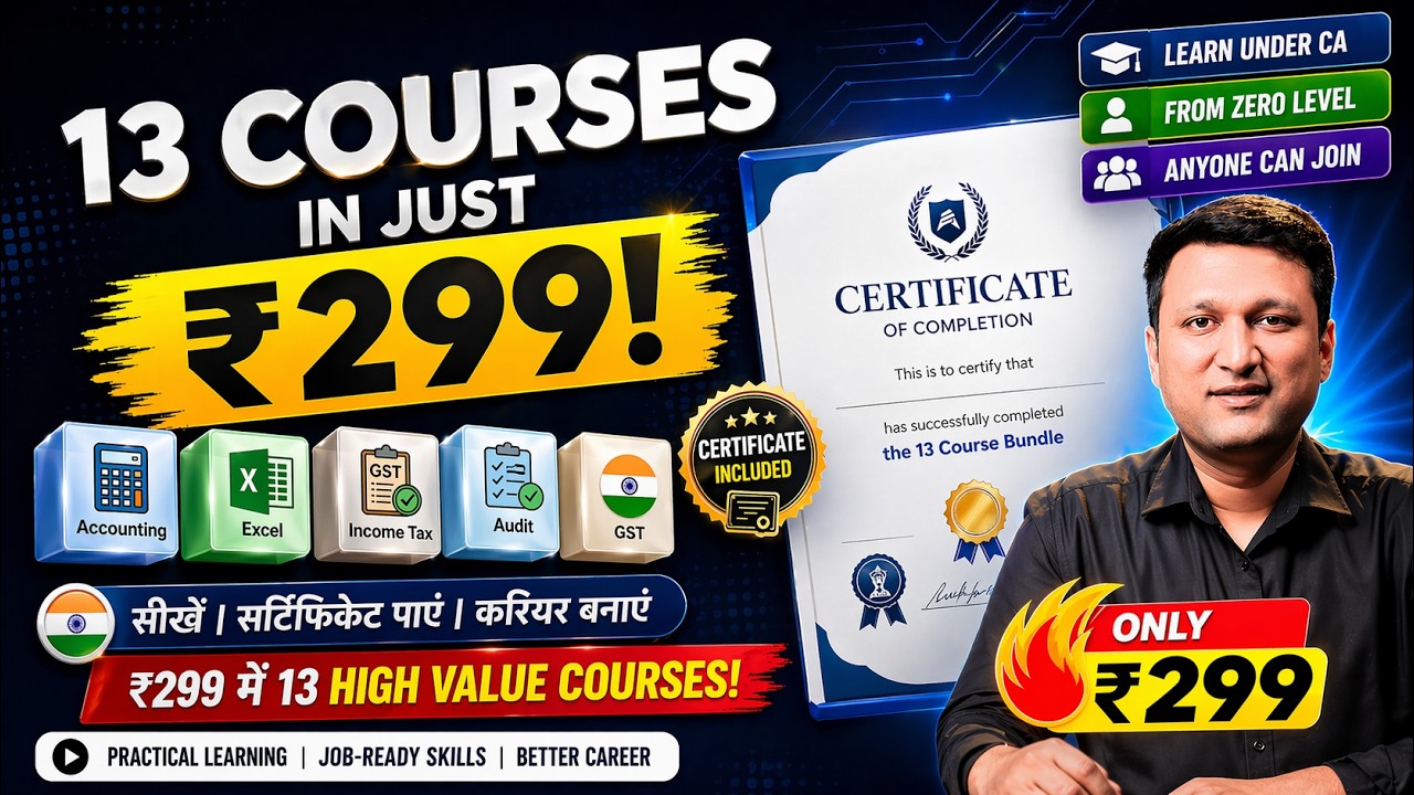 13 Certificate Courses - Learn GST Income Tax & Accounting To Get Accountant Jobs In India