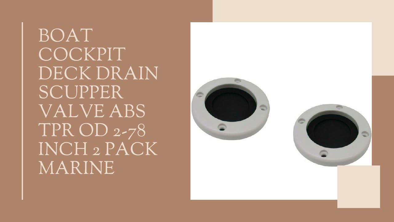 Boat Cockpit Deck Drain Scupper Valve ABS TPR OD 2 78 Inch 2 Pack Marine