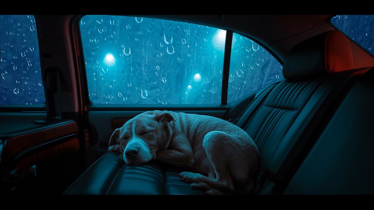 Soothing Night Rain and Thunder Inside a Car for Sleep