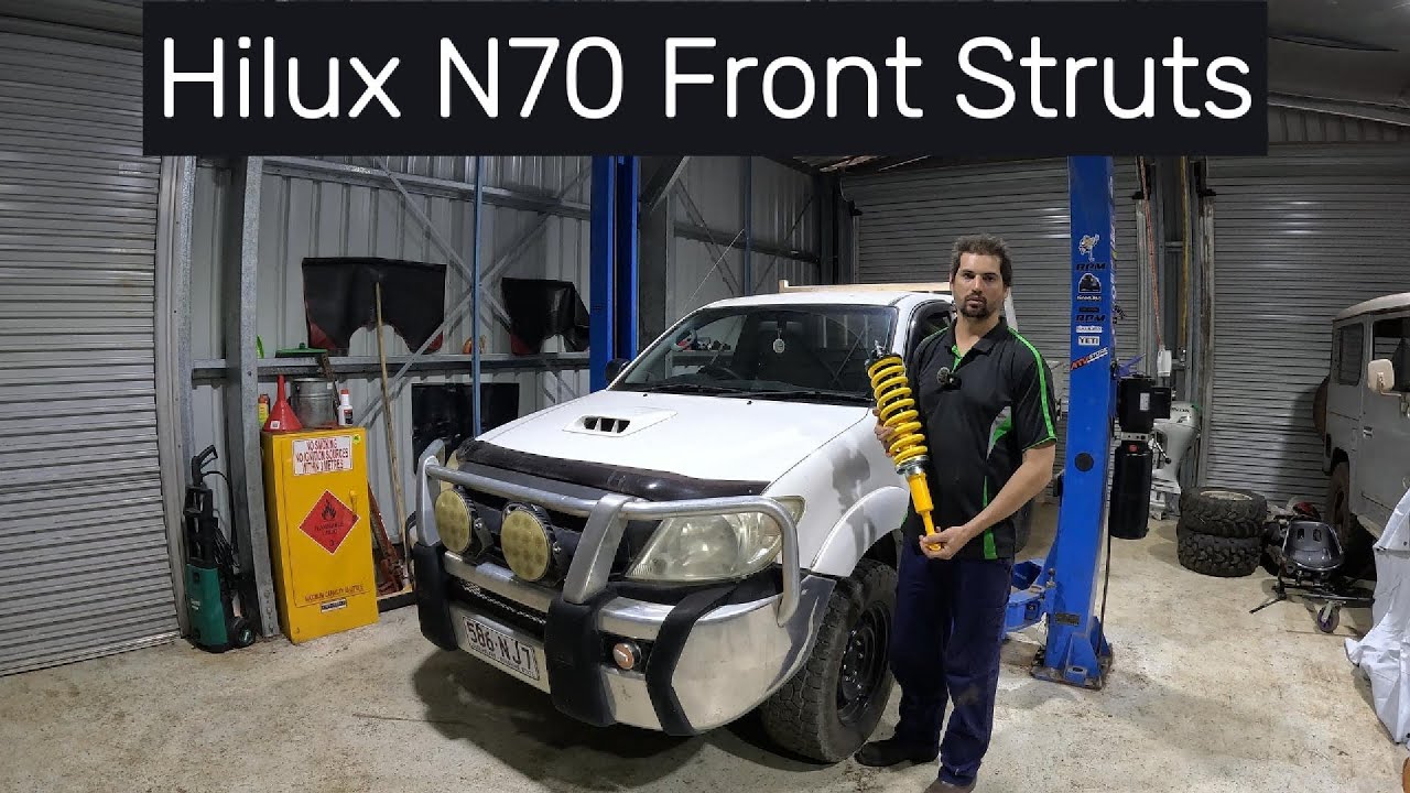 Как заменить передние стойки Toyota Hilux N70 2005-2015
