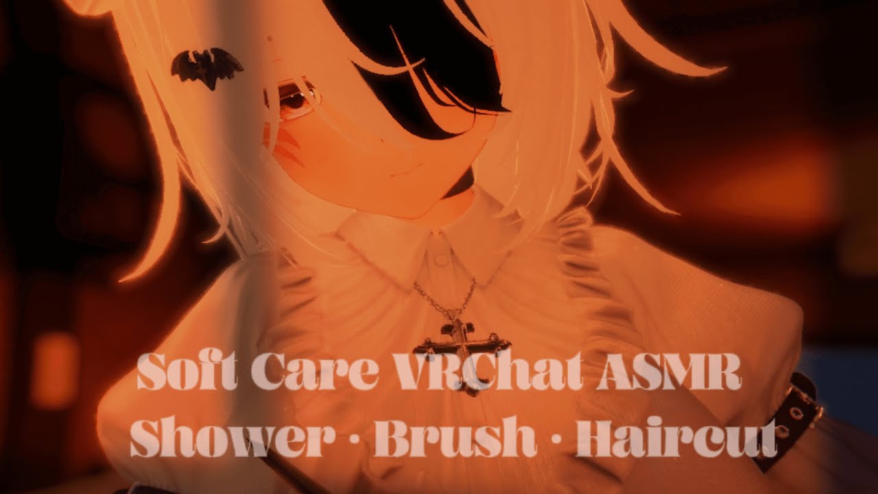Cinematic VRChat ASMR | Rainy Night Skincare & Haircut