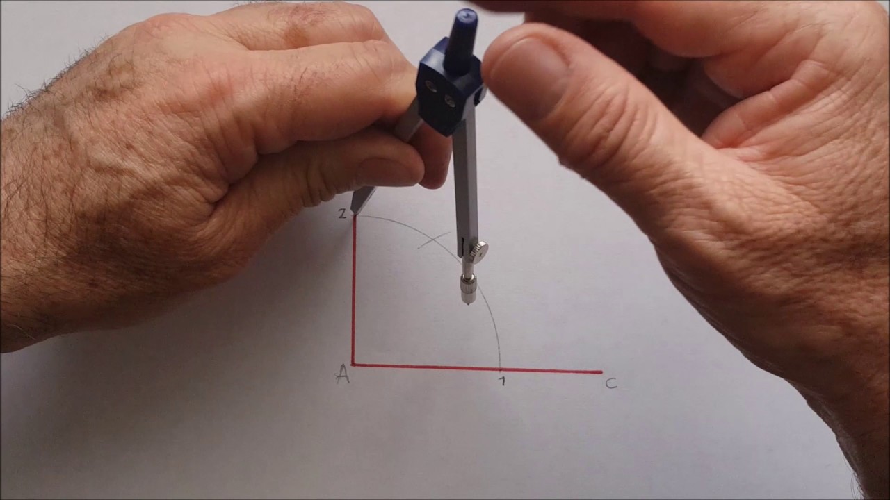 CÓMO DIVIDIR UN ÁNGULO RECTO EN TRES PARTES IGUALES