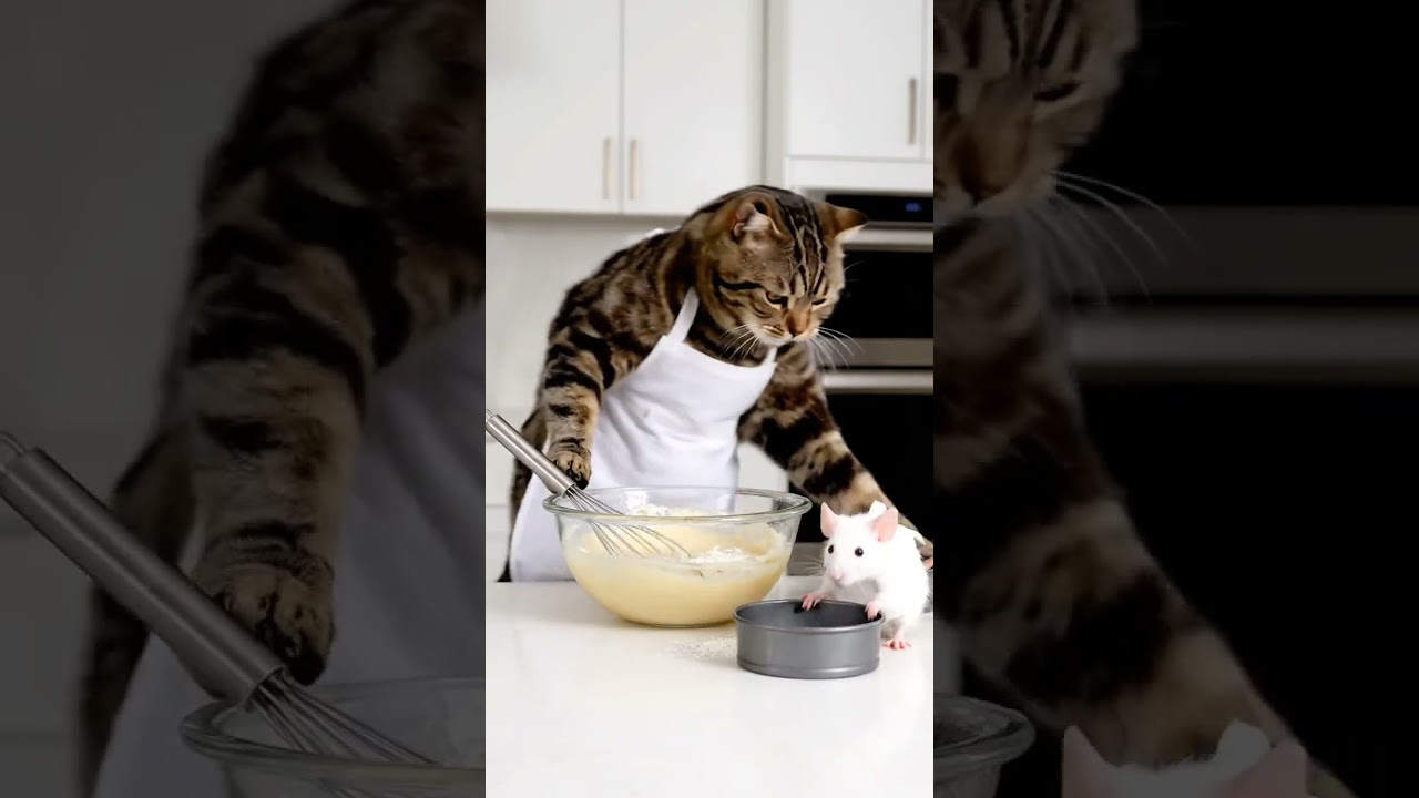 Cat and rat cook 😛😛 