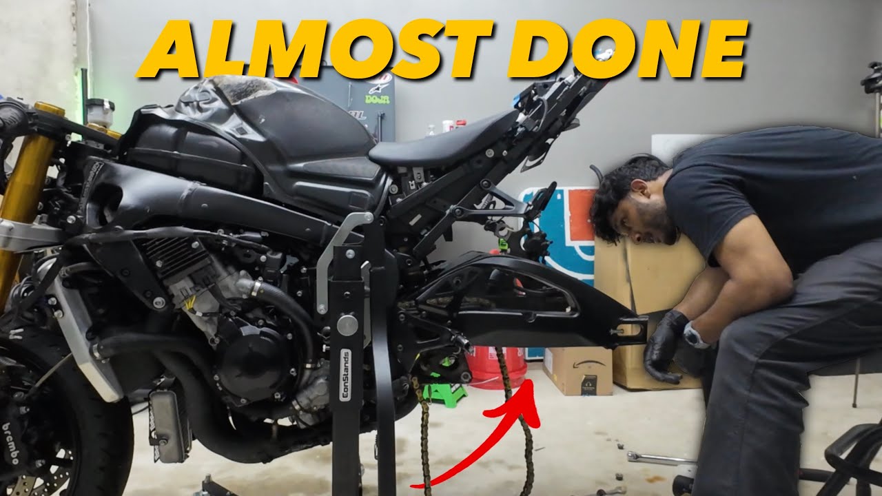 REBUILDING WRECKED $20,000 GSXR1000R - New Swingarm (Part 4)