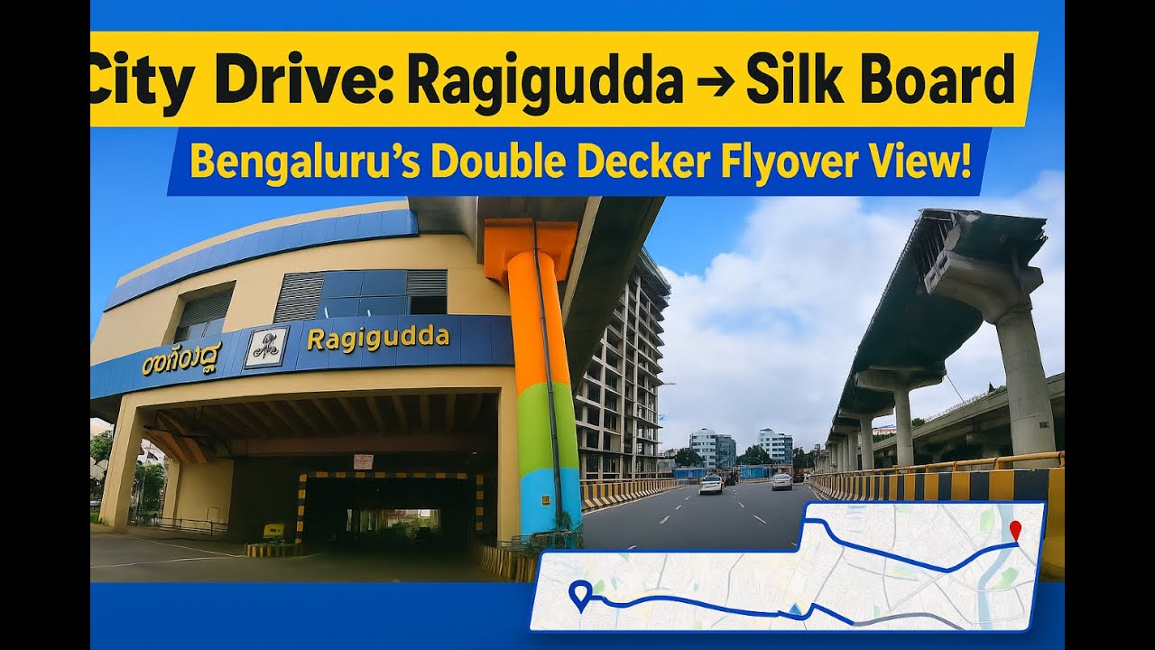 Bengaluru Drive 2025 | Ragigudda Metro to Silk Board | Outer Ring Road Elevated Flyover View