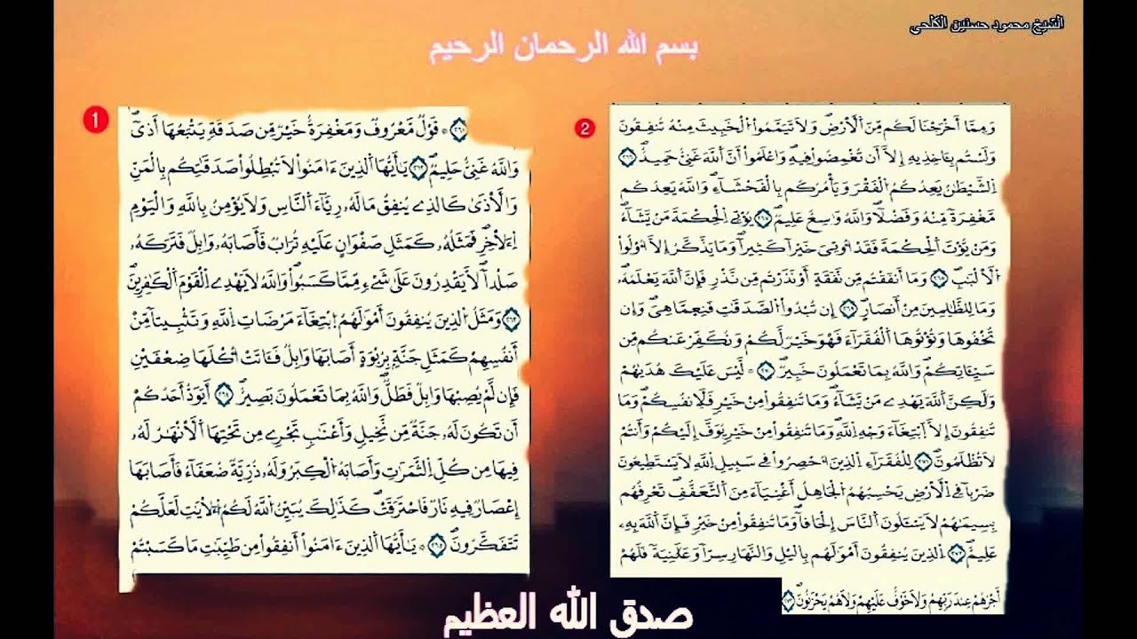 البقرة (قول معروف..) الشيخ محمود حسنين الكلحي