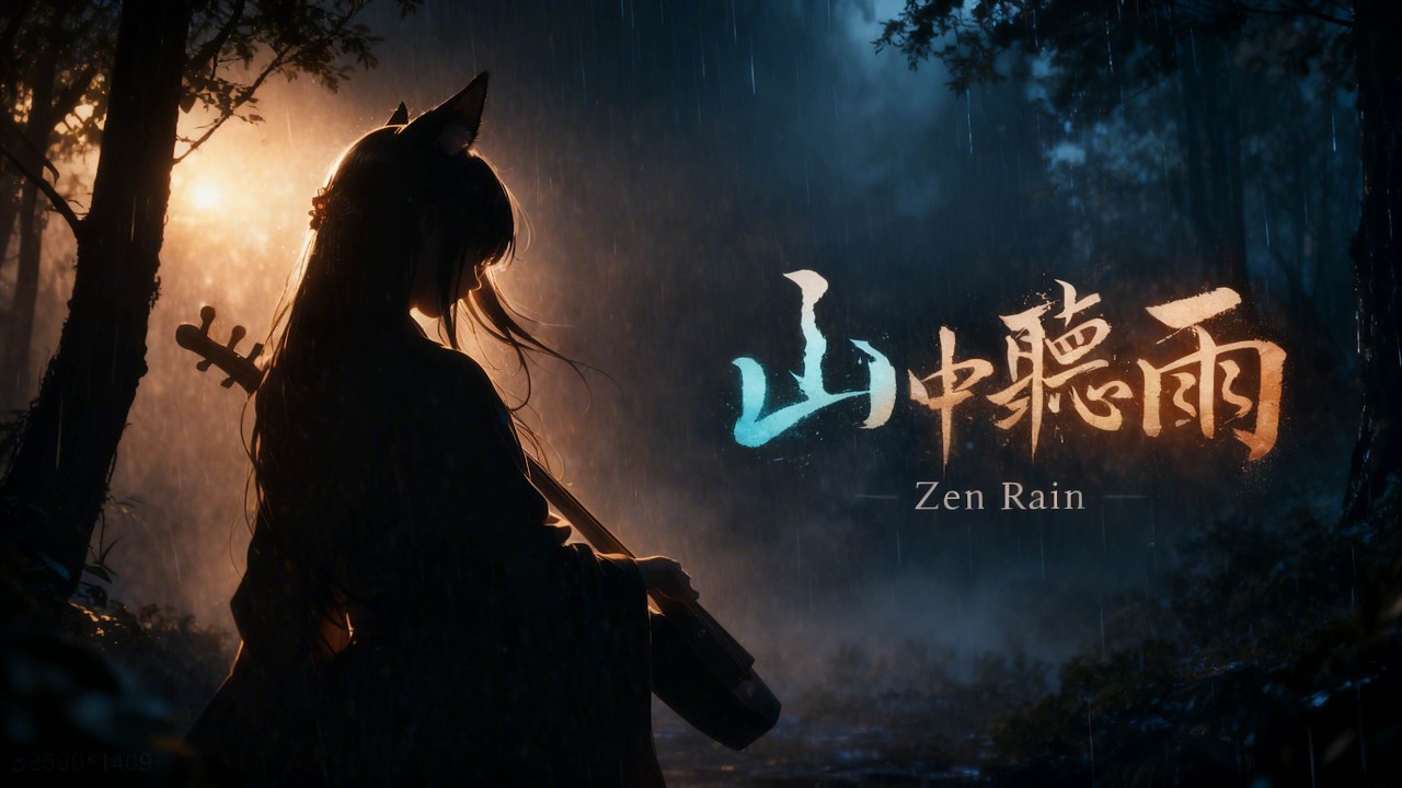 【和風BGM】雨聲與三味線的專注時刻｜作業用・讀書・冥想｜Japanese Shamisen Music & Rain ASMR