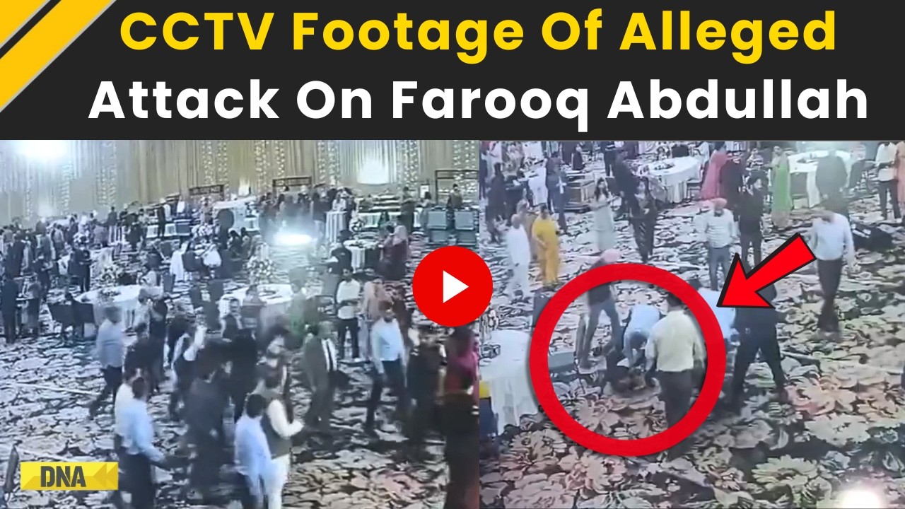 Farooq Abdullah Attacked: CCTV Of Gunman Targeting Farooq Abdullah | Farooq Abdullah Firing