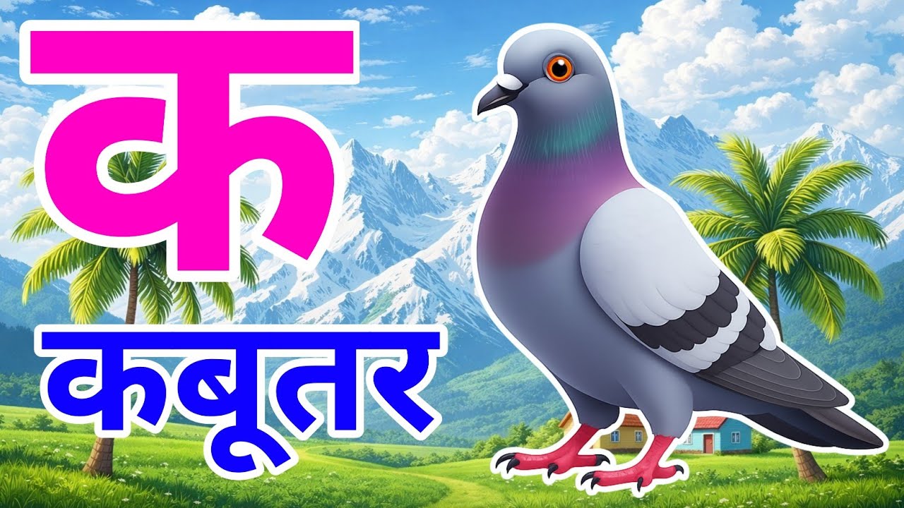 क से कबूतर, अ से अनार a se anaar k se kabutar I Hindi varnmala I ABCD क से कबूतर अ से अनार, for kids