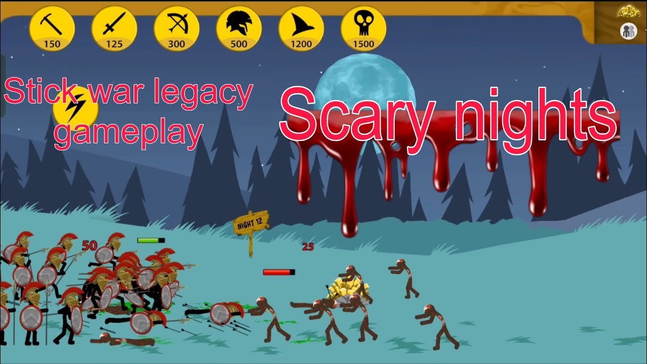 Endless deads 😈 Night 8 to 12 stick war legacy gameplay 🔥 [1080P 60FPS]