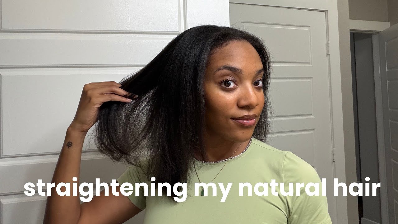 weekly natural hair routine ✰ straightening my type 4 hair