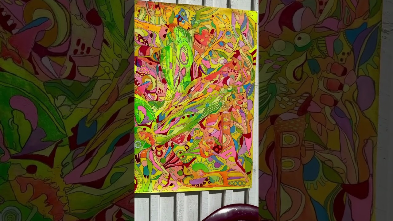 672. #colorfulabstract #art #painting #abstracted #abstraction #abstractart #artist #tropical #sweet