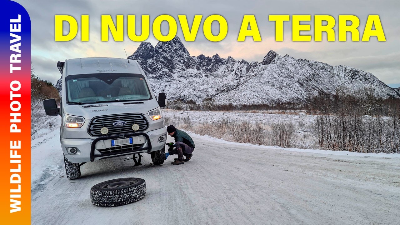 Gomma a terra tra neve e ghiaccio