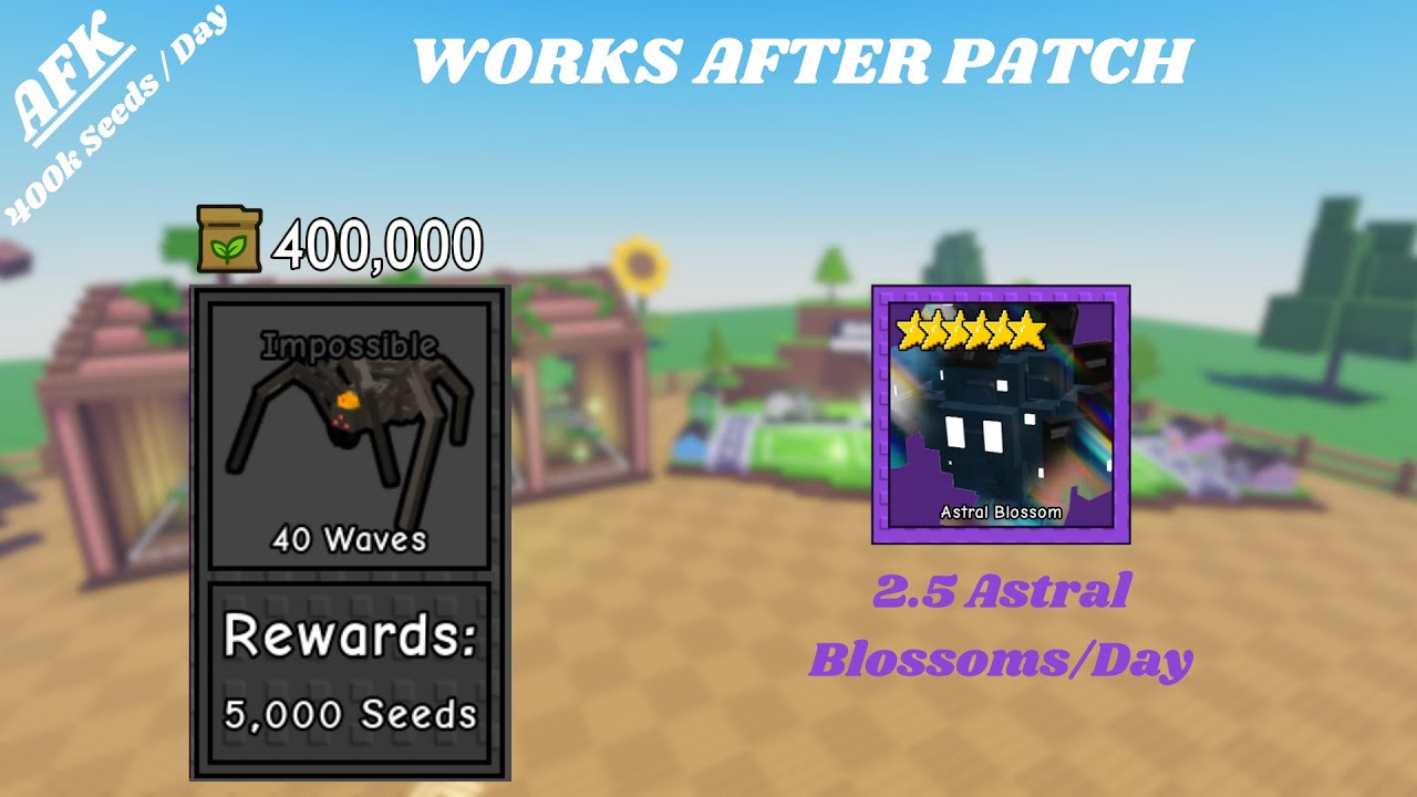 How to AFK Farm Seeds in Garden Tower Defense (1.12) - Macro Guide (400k Per Day)