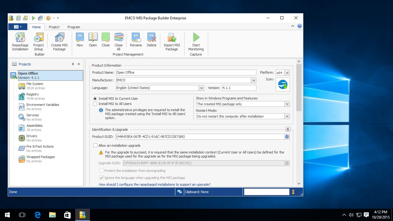 Как конвертировать EXE в MSI