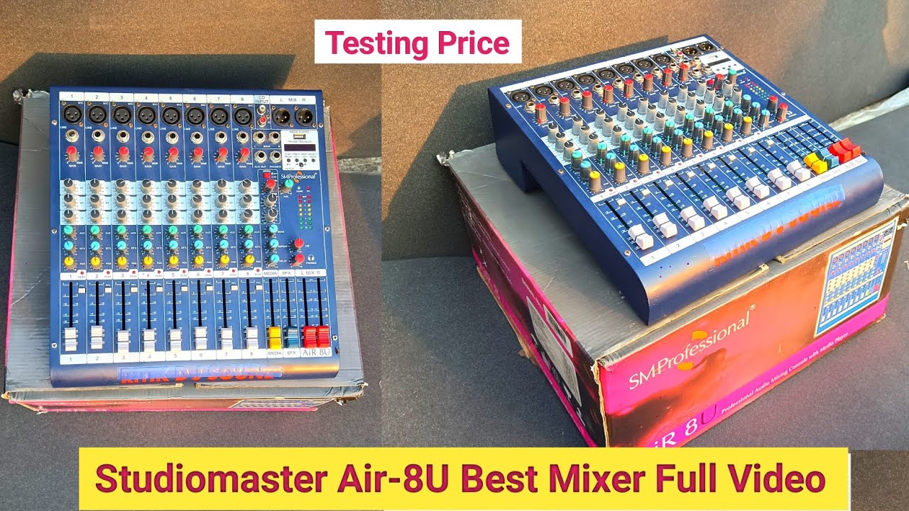 Studiomaster Air-8U Mixer Studiomaster 8 Channel Mixer Testing Price Video Dj Tech Bihar