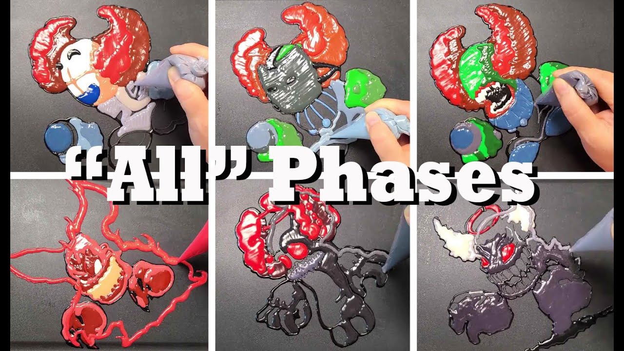 FRIDAY NIGHT FUNKIN-Pancake art Challenge/Tricky All Phases(0-5 Phases), FNF