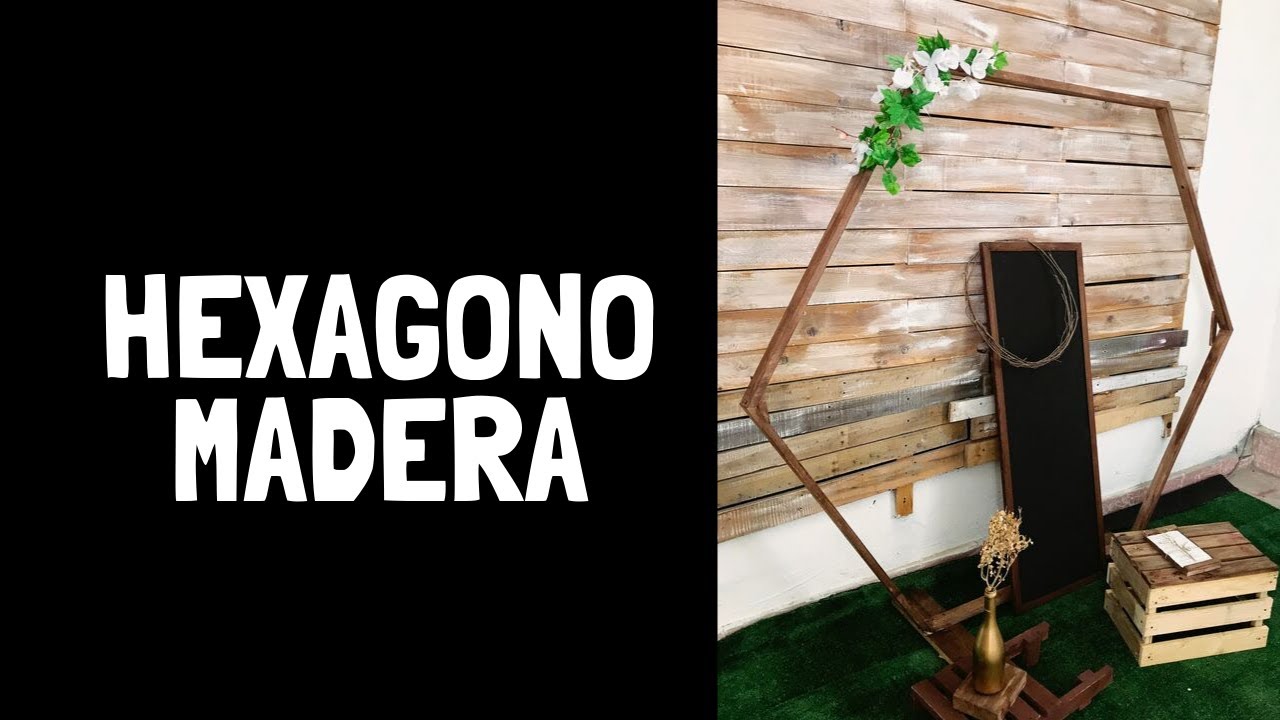 HEXÁGONO DE MADERA  - FONDO MAMPARA