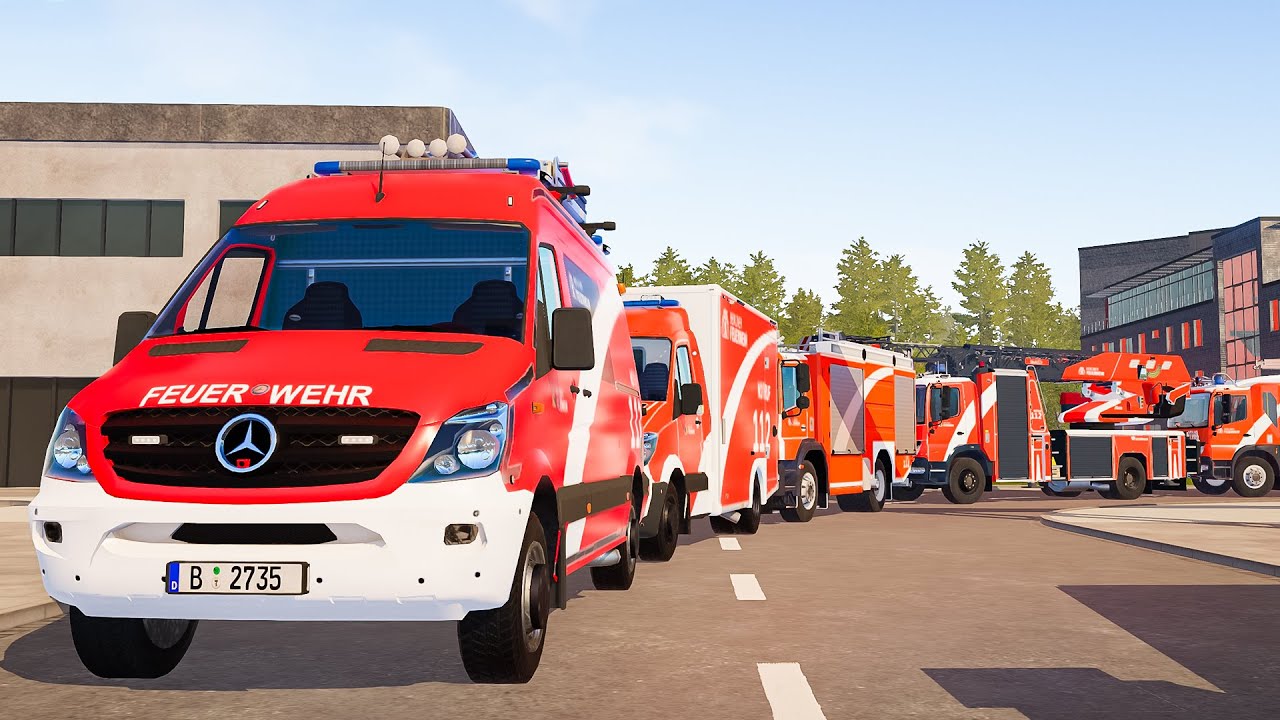 Emergency Call 112 &ndash; Berlin All Firefighters Rapid Responding | Emergency Simulation 4K