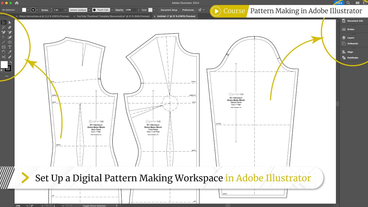 Настройте рабочее пространство для создания выкроек в Adobe Illustrator!