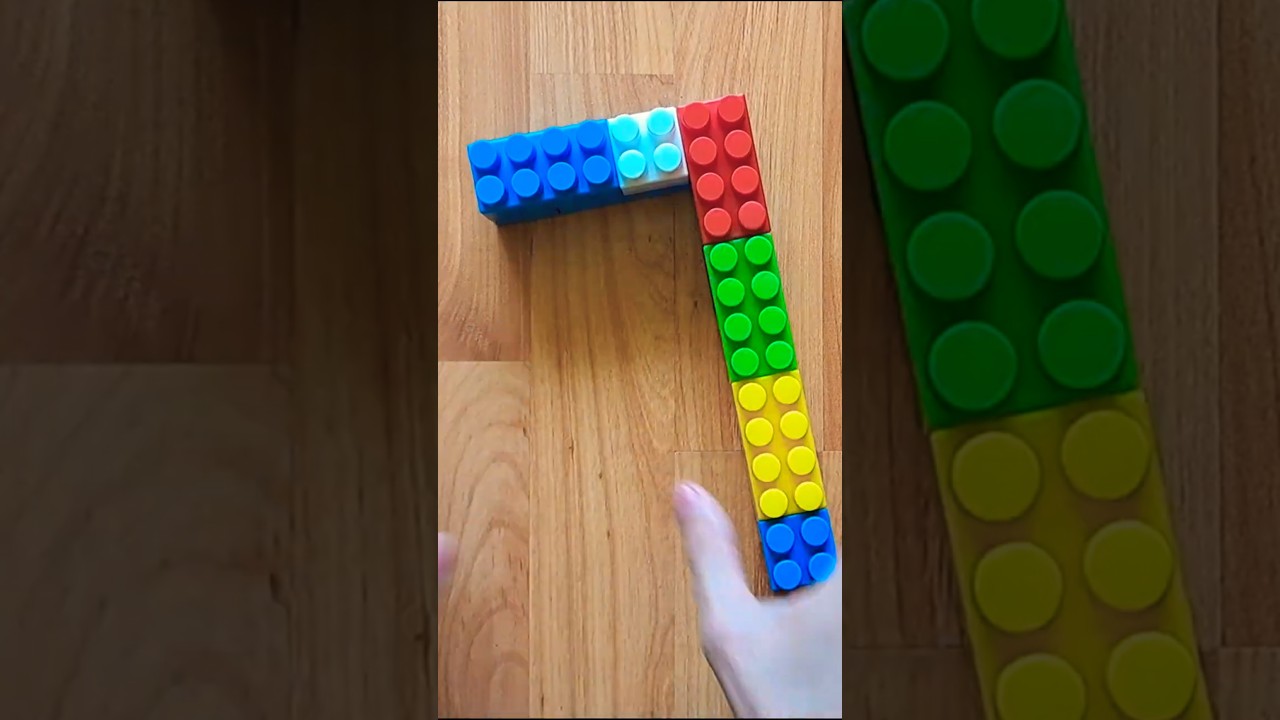 Making Number 7: Learning to Count with Building Blocks #shorts