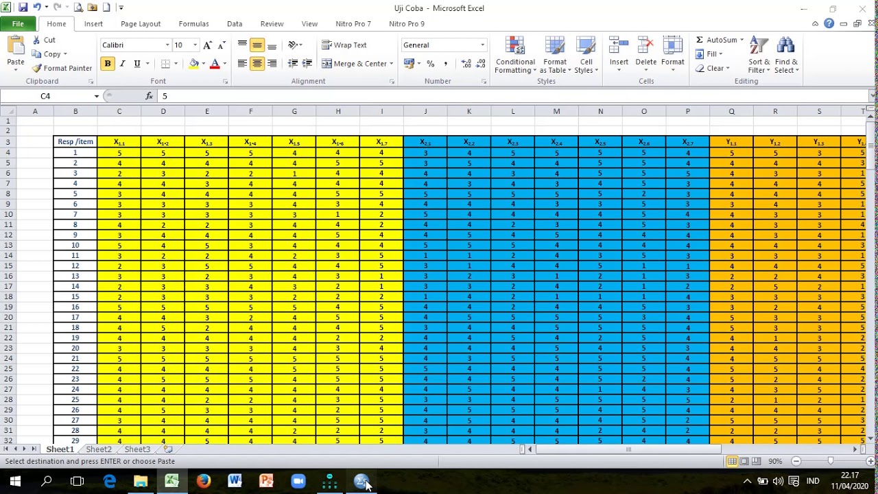 Entry Data Dari Excel Hingga Ke AMOS Untuk Teknik Estimasi Data Structural Equation Modeling (SEM).