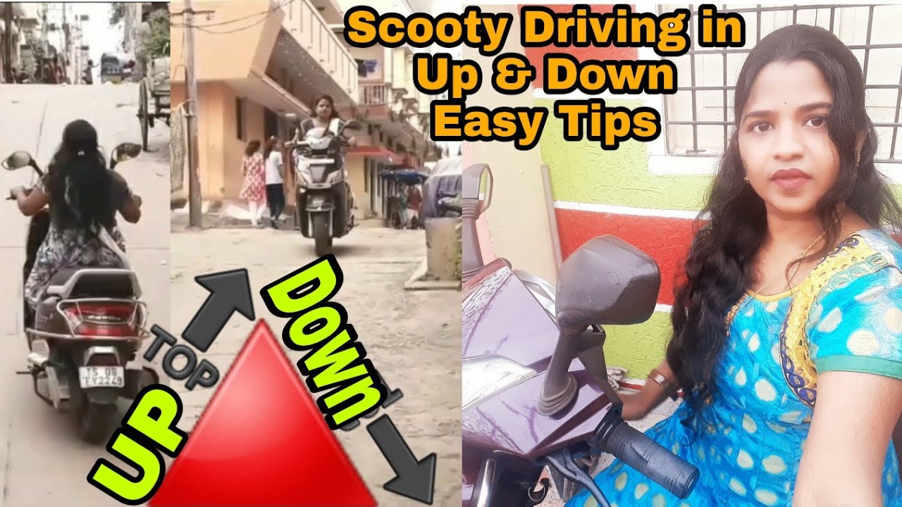 How to drive Scooty in Up and Down Road | Learn Two Wheeler Driving Easy tips | Scooty Driving