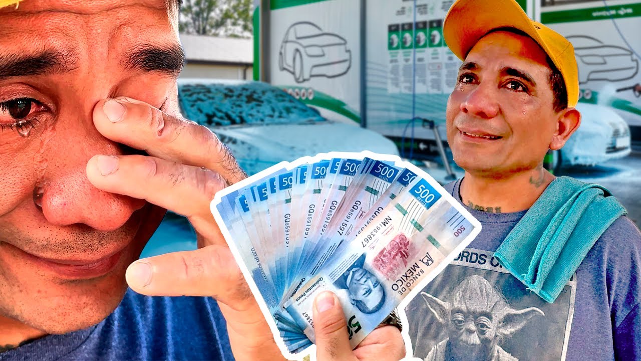 Encontré al lavacoches más honesto y le dí recompensa millonaria para salvar a su familia 😭 Lloramos
