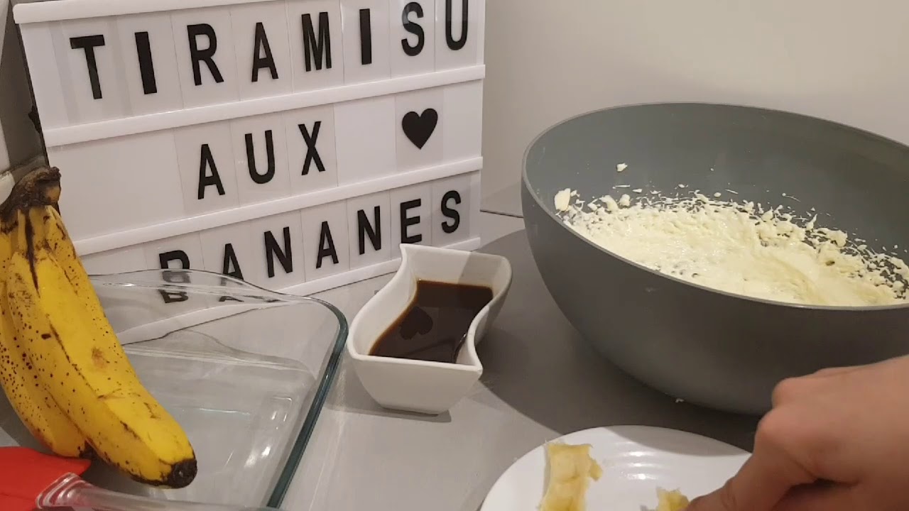 تيراميسو الموز و الكراميل/Tiramisu bananes caramel