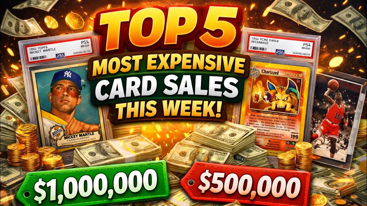 Top 5 Most Expensive Sports and Pokemon Card Sales Week of 1/11/26
